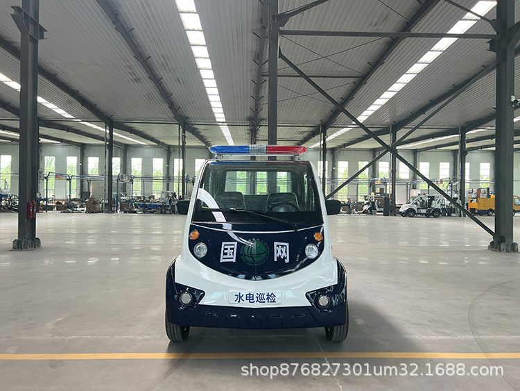 Electric Patrol Car, Four-Wheeled, 4-5 Seater, Fully Enclosed Inspection Vehicle for Campus, Urban Management, Property Management, Community, and Security Patrol