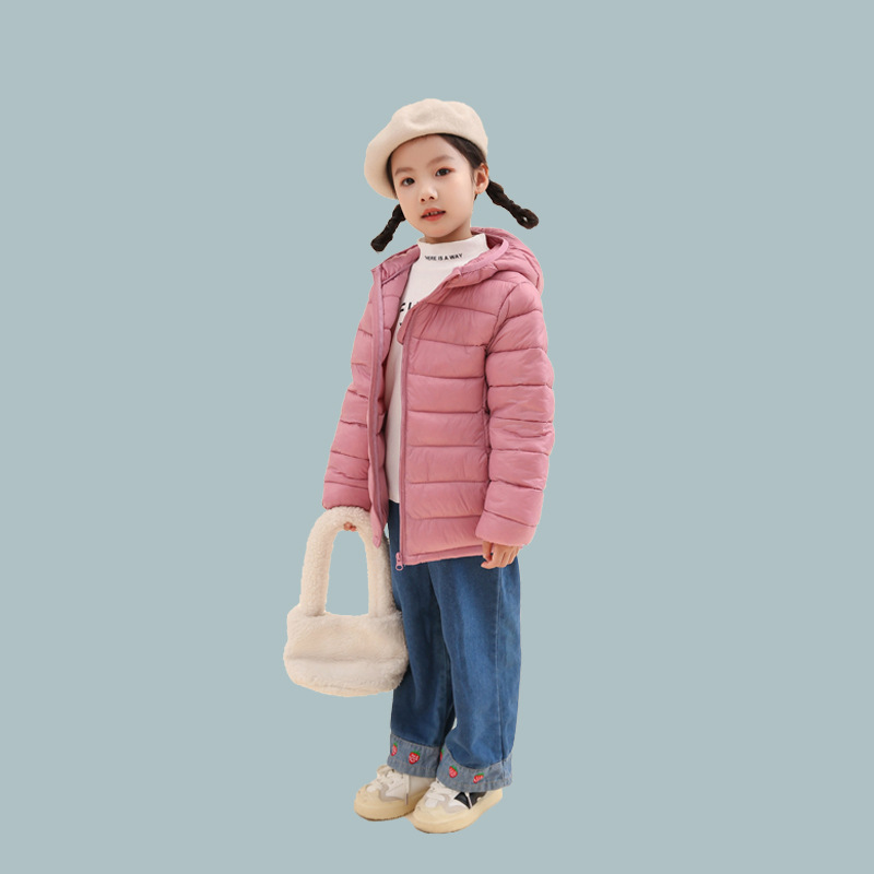 2024 nuevos niños abajo Chaqueta de algodón acolchado ligero medio y grande de los niños abajo abrigo de algodón acolchado otoño e invierno cálido abrigo engrosado