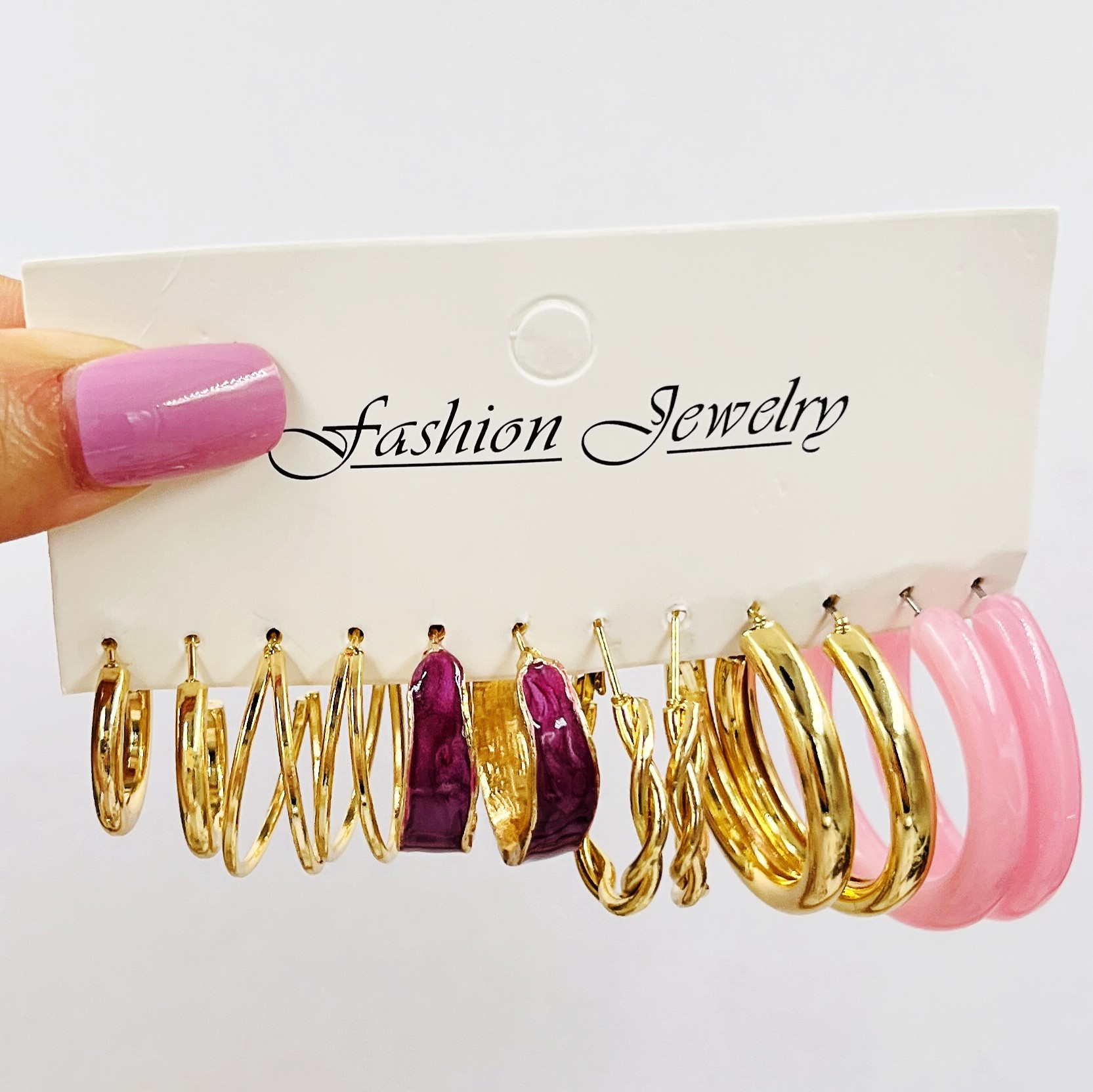 XP17 Retro Geometría de Oro Lady Pendientes Set Moda Perlas Circulares Orejeras Earringsset