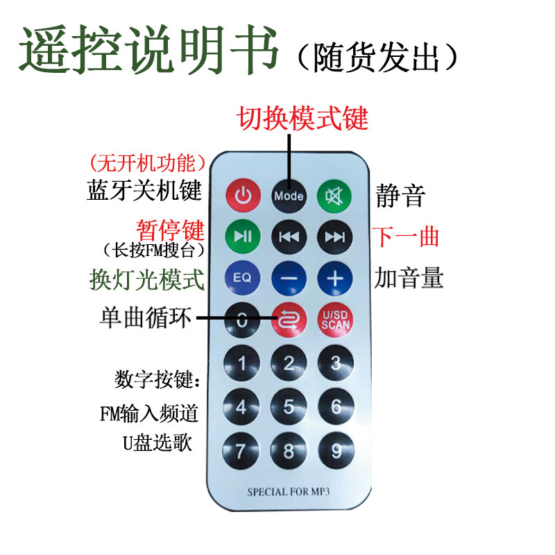 パネル付き Bluetooth モジュール mp3 デコーダボード LA99 回路基板リモコン 2 チャンネル RGB マジックライト修正|undefined