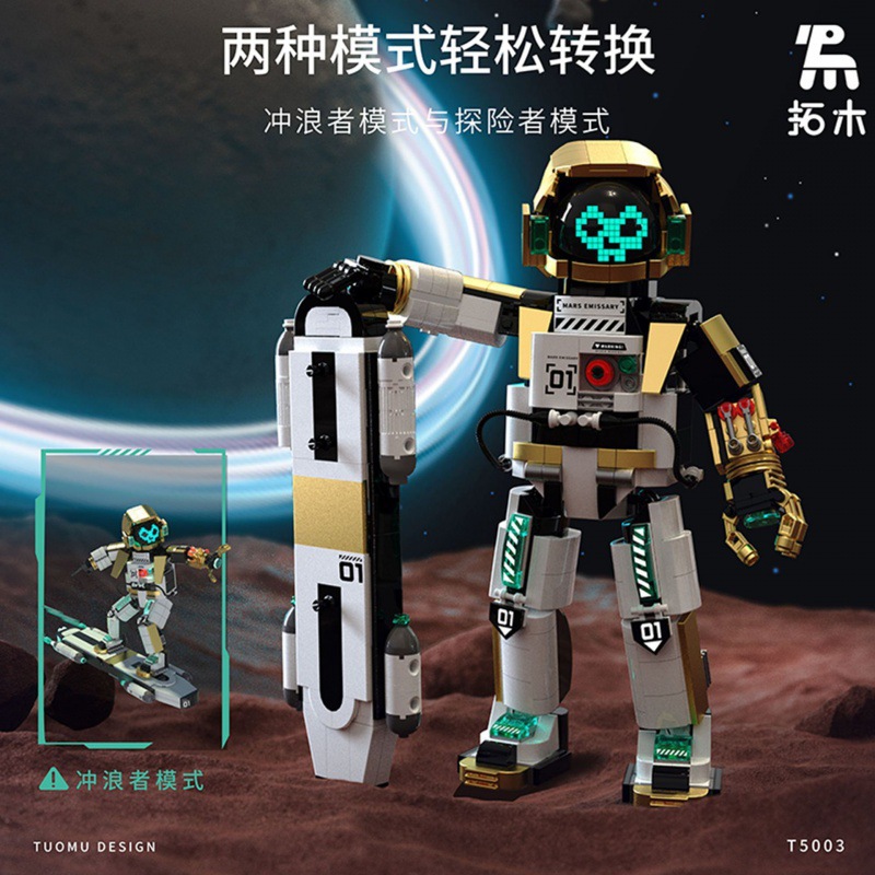 Juguete de construcción de bloques de partículas pequeñas Tuomu T5001, modelo espacial solar giratorio, el más vendido transfronterizo, regalo para niños
