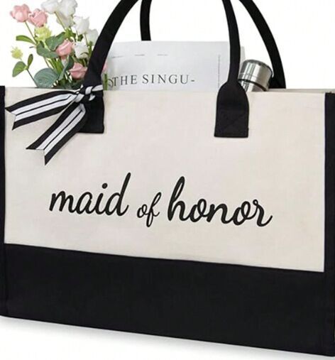 スポットクロスボーダーアマゾン热い贩売brideキャンバストートバッグカスタムbridesmaid结婚式花嫁介添人|undefined