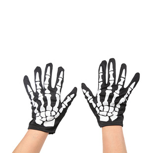 European and American Punk Skull Paw Joint Joint Joint Joint Men and Women Halloween Carnival Supplies Performance Short Ghost Gloves