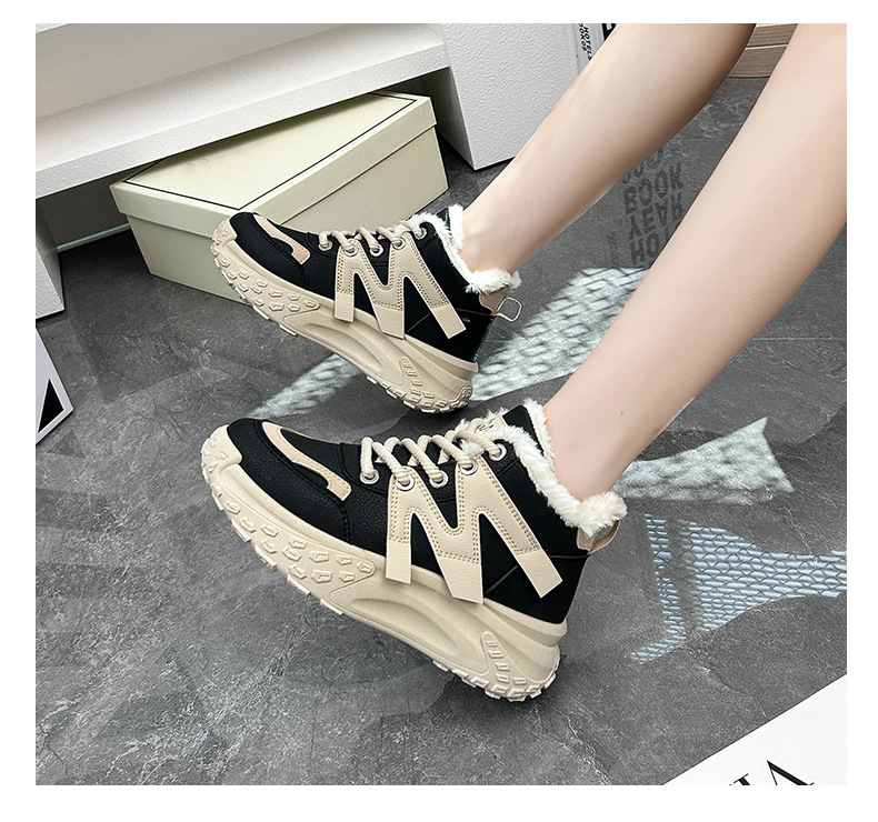 Women's Ankle Boots Plush Insulation Versatile Casual Shoes_voghion.com