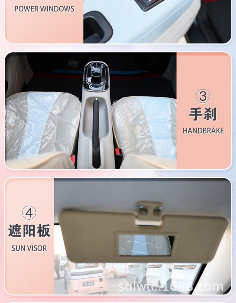 Seagull-Style Electric Four-Wheel Vehicle, Household Fuel-Electric Hybrid Car for Women, Fully Enclosed Lithium Battery Electric Vehicle