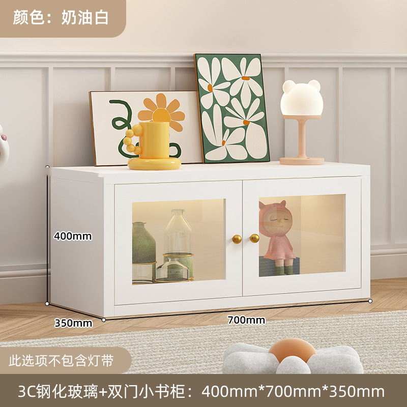 スチール製本棚収納キャビネットリビングルーム収納キャビネット家庭用ディスプレイキャビネットガラス扉防塵本棚シンプルモダンアイアンアート