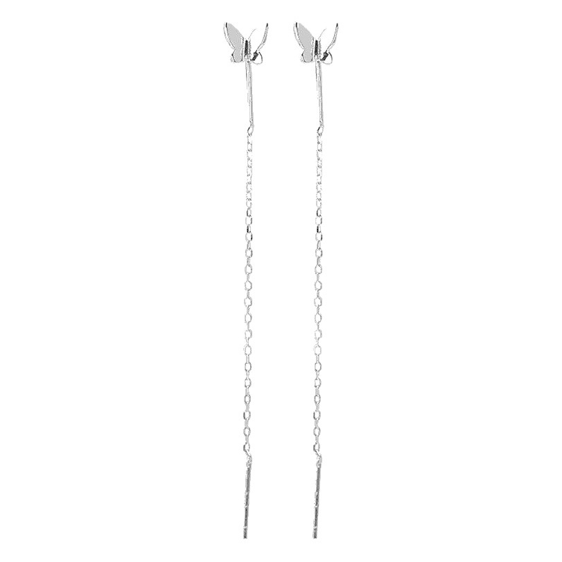 Pendientes de mariposa de baile de luz de diseño creativo romántico Pendientes románticos Pendientes largos de temperamento de hadas súper accesorios de regalo japoneses y coreanos femeninos