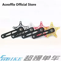 Новый интегрированный матовый черный комплект полых кривошипов aceoffix с перекрестными ножками и пятью когтями, центральный вал с разрезом