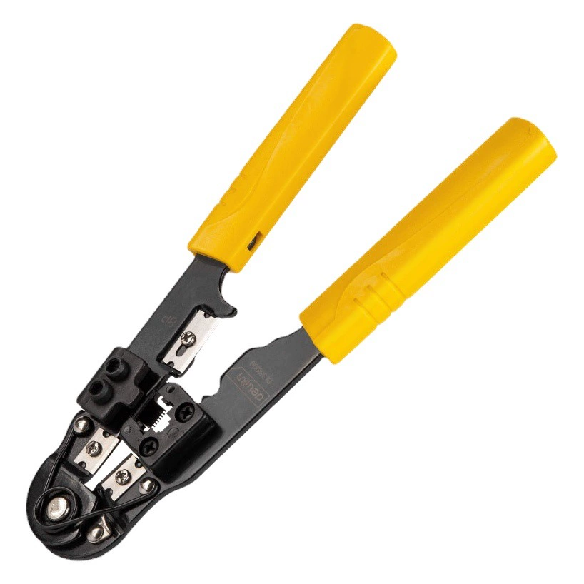 Deli tool многофункциональный сетевой кабель Crystal Head 8P сетевые клещи три в одном клещи для снятия изоляции, резки и обжима DL381008