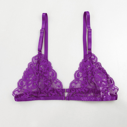 2024 Amazon cross-border hot selling large size sexy lingerie set lace multi-color three-piece temptation wholesale