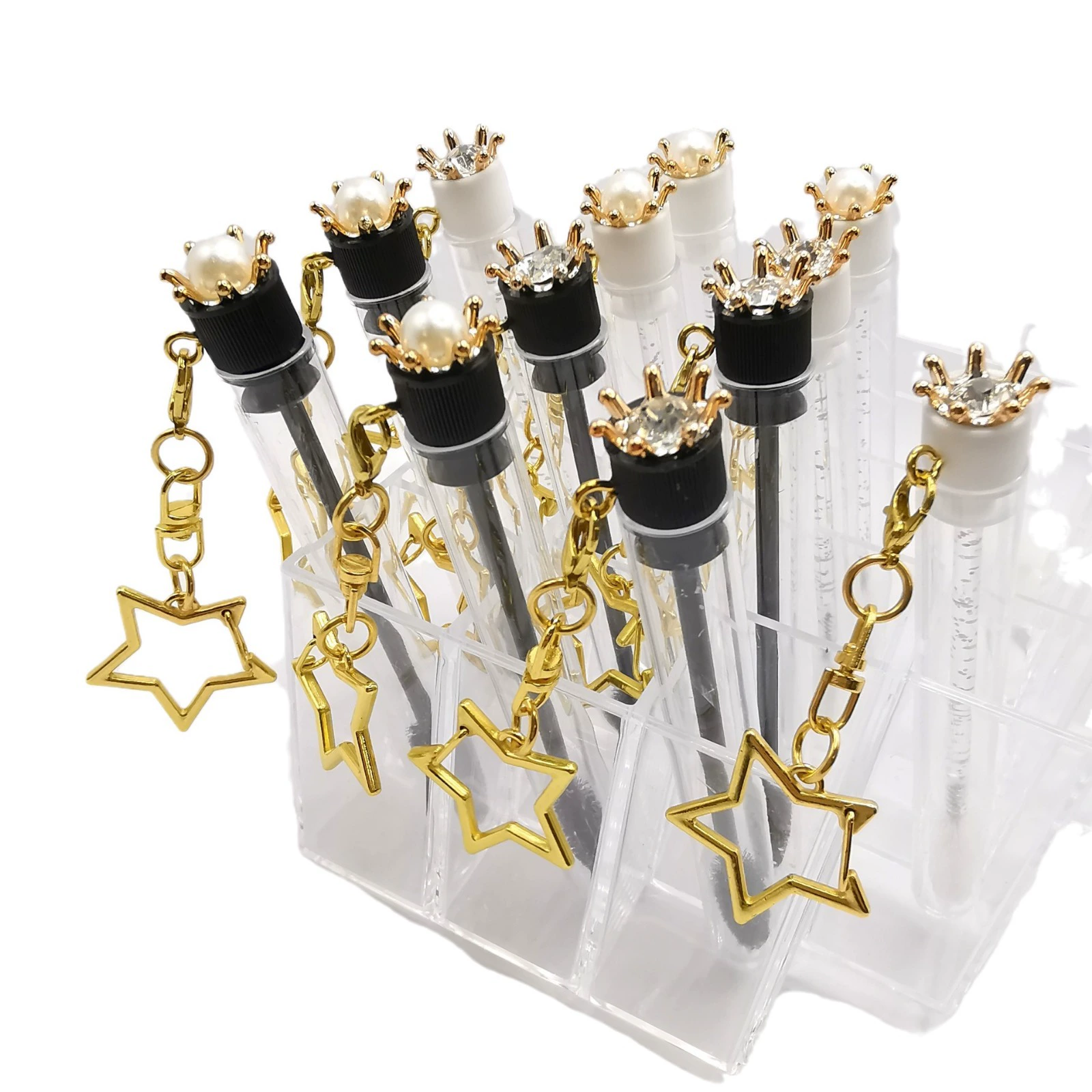 Diamond brush from pearl for eyelashes, eyelash extension, keychain