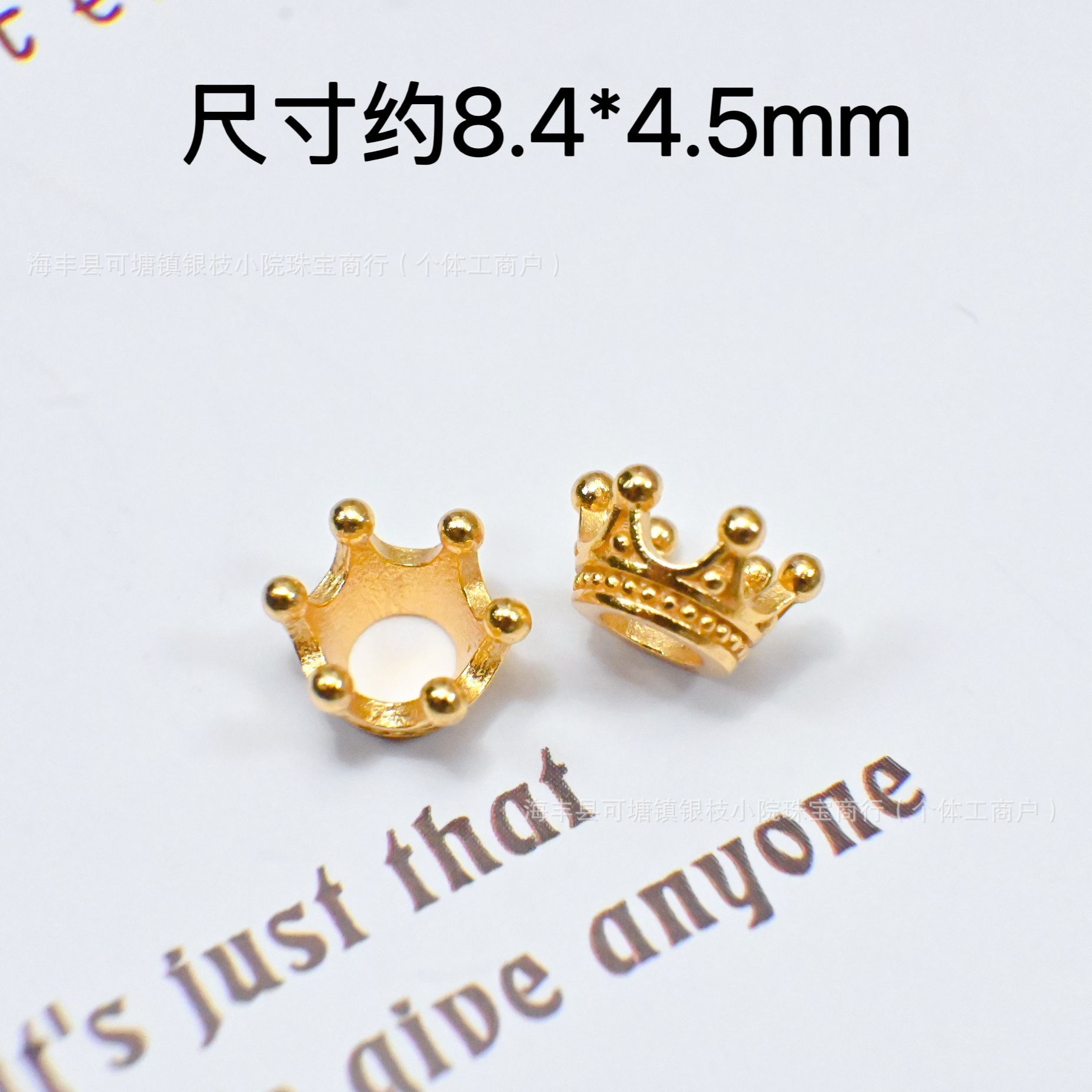 S925 Silver Ancient Gold Color-Preserving DIY Through-Hole Accessories Gourd Snap Ring Heart Spacer Bead Pendant Beaded Bracelet Necklace