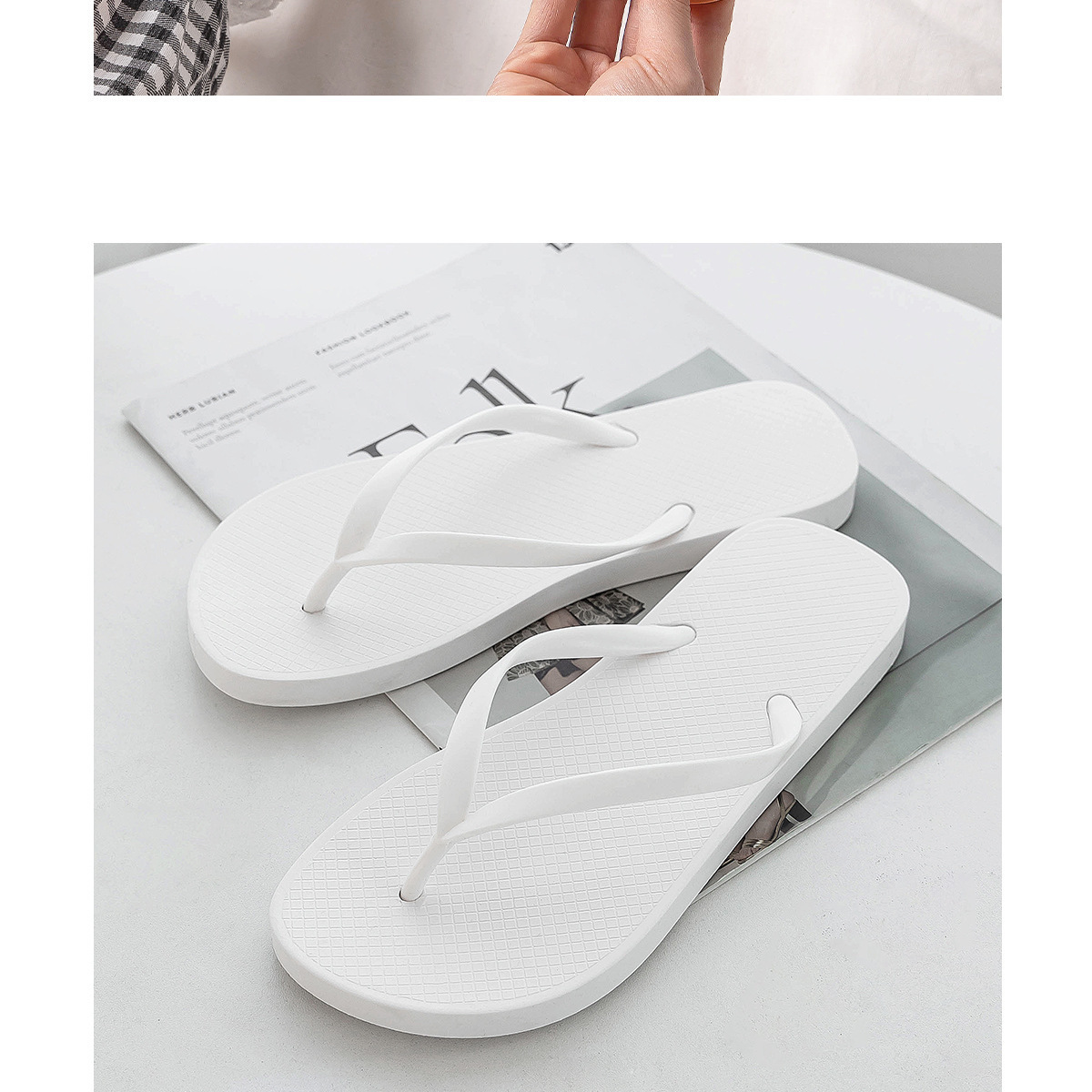 Women Comfortable Minimalist Flip-flops Non-slip Beach Sandals_voghion.com