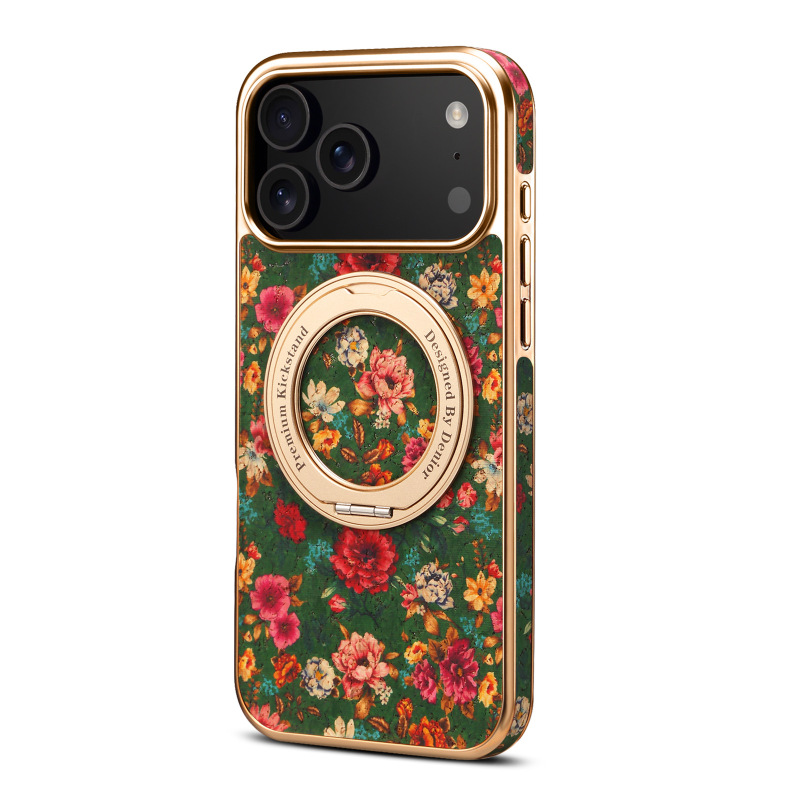 适用iPhone17无线充电手机壳三星S25磁吸360°旋转支架指环扣皮套|undefined