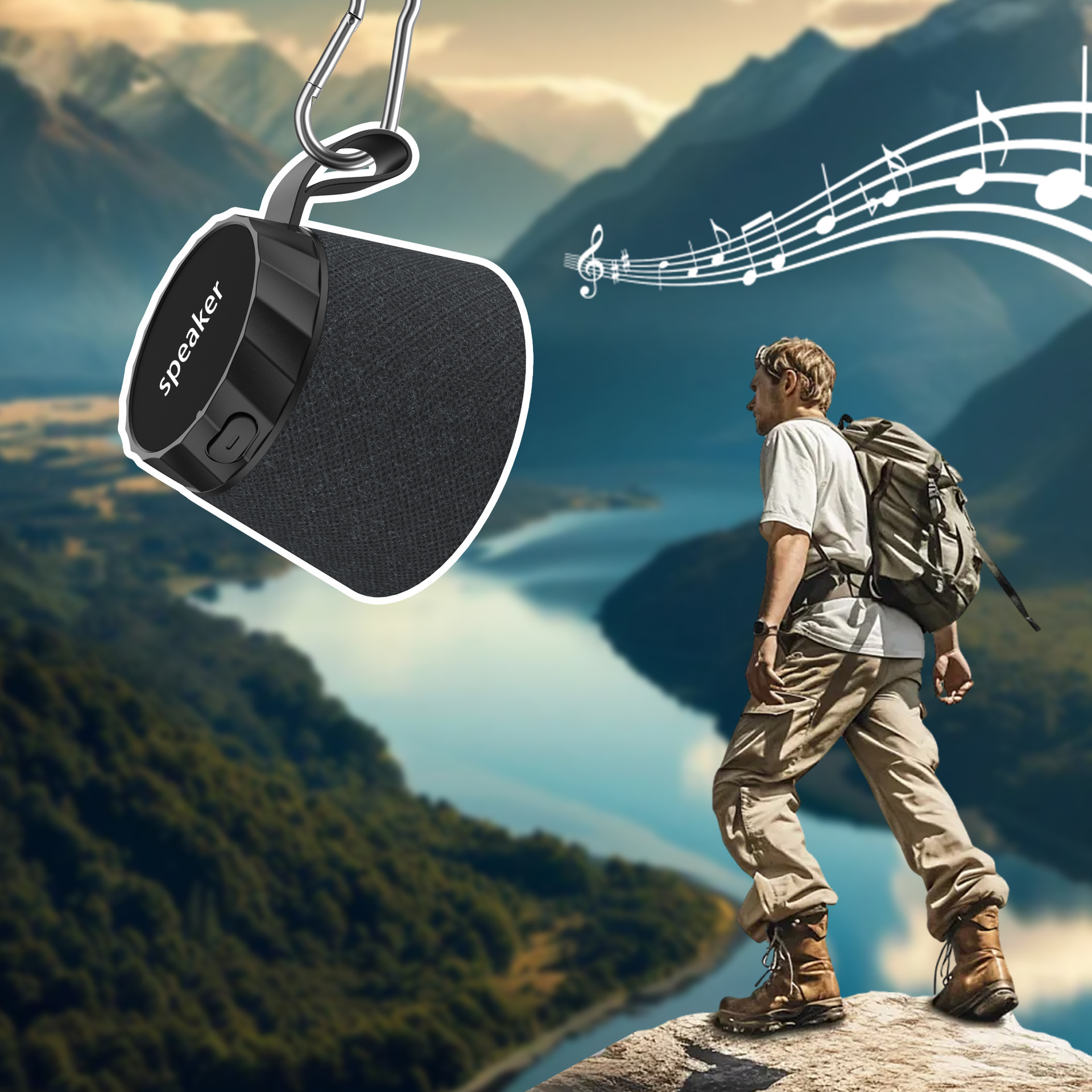 Draagbare bluetooth speaker met magnetische telefoonhouder_voghion.com