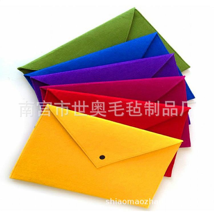 厂家供应现货 毛毡电脑包公文包手拿包 可加印logo