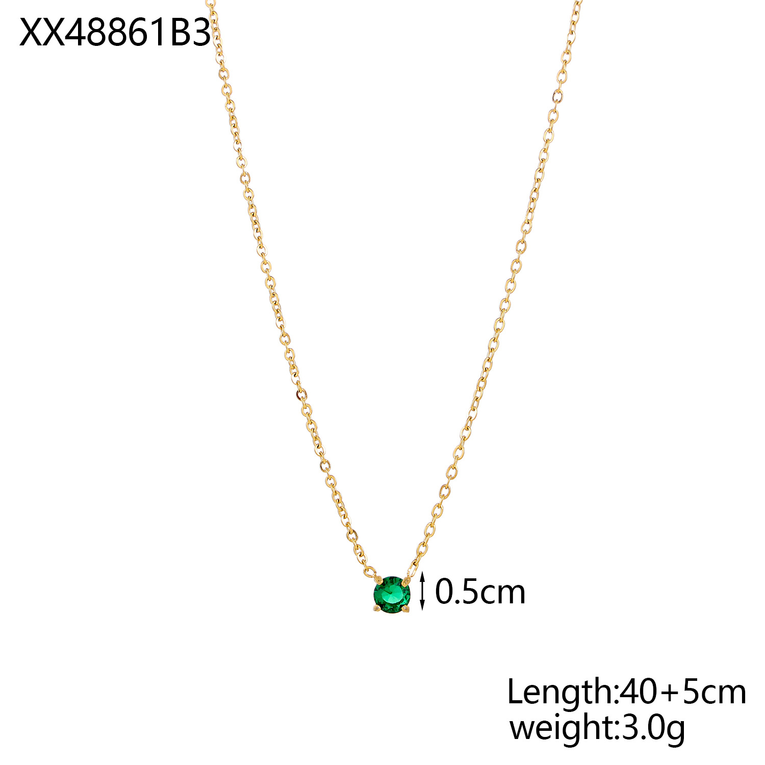6g Weight 304 Stainless Steel Pendant Material Birthstone Inlay Material Pendant Necklace Classification 304 Stainless Steel Chain Material cable chain Chain Type 1 Piece Quantity Daily Occasion 304 Stainless Steel Material Geometric Pattern All Seasons Season Women's Gender Basic, Simple Style Style Wholesale Jewelry Basic Simple Style Geometric 304 Stainless Steel Birthstone Pendant Necklace Cable Chain 7