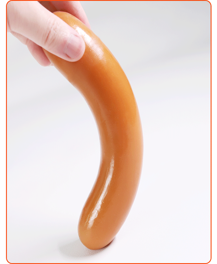 Jiuai Silicone Anal Plug, Large Hot Dog Shape, Skin-Tone Non-Vibrating Design — detail image 4