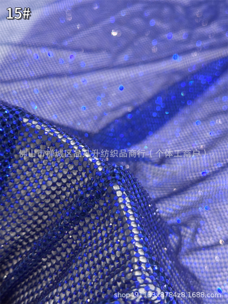 Fabricantes de tela de diamante caliente de alta densidad de 6 imitación de diamante australiano moda cena espectáculo de fiesta vestido de tela