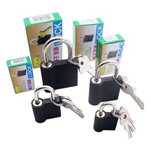 汉山铁挂锁汉山黑顶锁黑色铁顶锁小锁头挂锁弹子锁铁顶锁直开锁头