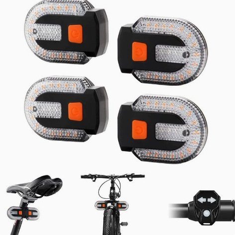 Bicycle USB Charging Wireless Remote Control Steering Tail Light Detachable Mountain Bike Night Riding Warning Light Cycling Equipment