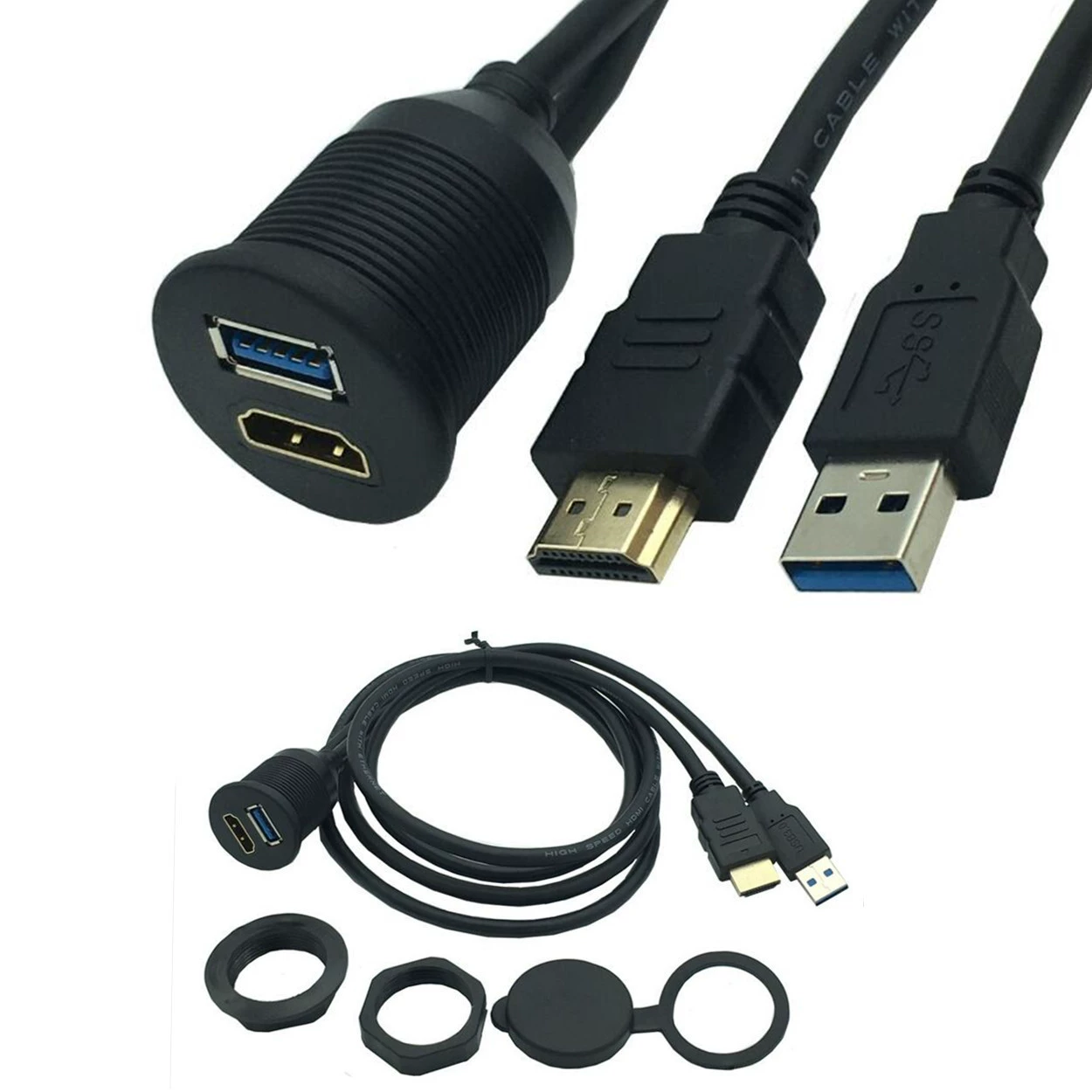 Автомобильный мотоцикл судно приборная панель с кронштейном USB3.0 + HDMI водонепроницаемая общая