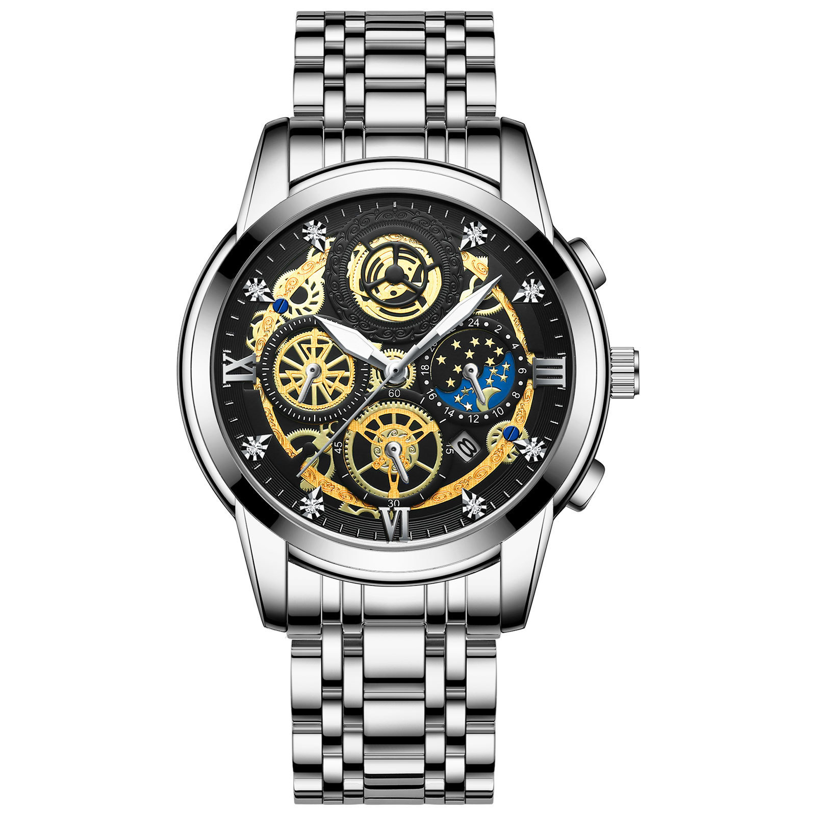 Reloj de cuarzo para hombre hueco nuevo concepto de correa de acero transfronteriza reloj de regalo creativo reloj de regalo