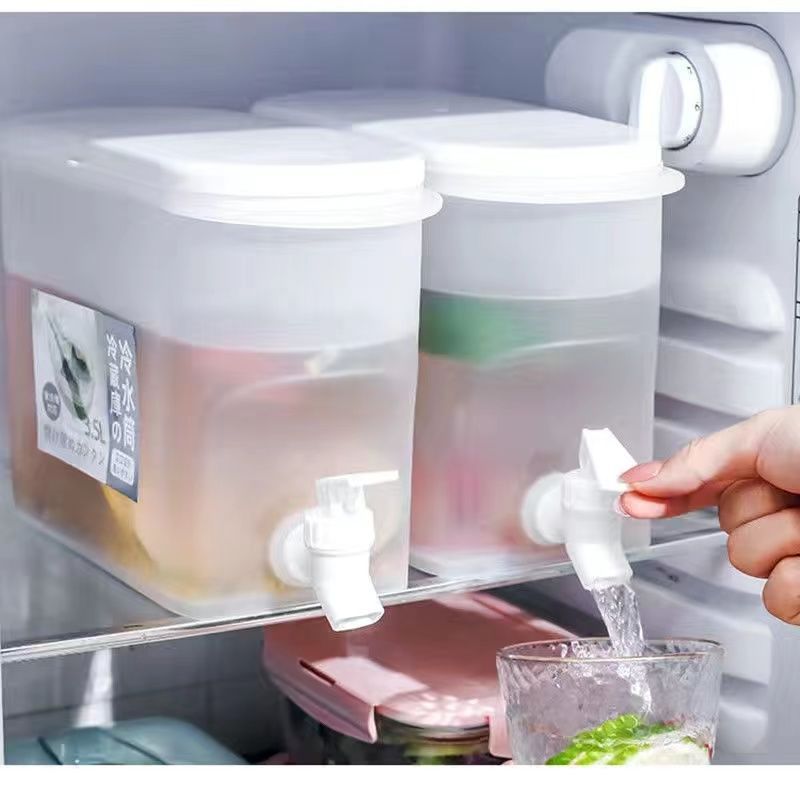 简约冷水壶pp带龙头带过滤大容量凉水壶家用耐高温冷泡茶壶饮料桶
