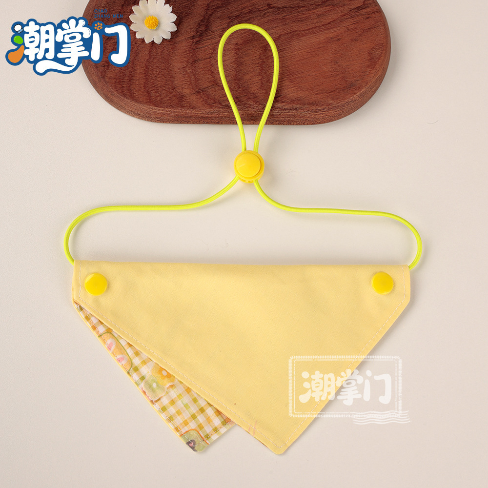 69 triangle scarf-chunye warm yellow / S size: suitable for neck circumference 17cm-27cm