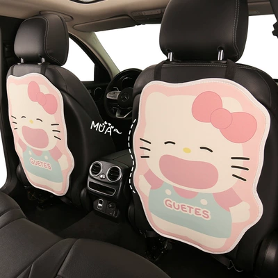 Pink Kt Anti-Kick Pad Cute Ladies Cartoon Car Seat Back Anti-Kick Pad Seat Back Anti-Dirty Anti-Kick Pad