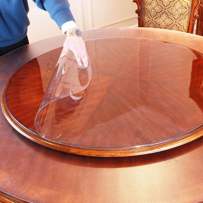 Transparent Tablecloth Waterproof and Oil-Proof No-Wash Small Round Tablecloth Soft Glass Round Table Mat Desktop Wholesale Free Shipping