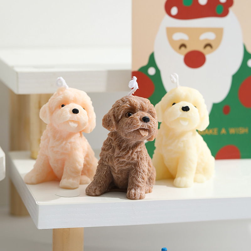 Teddy Dog Aromatherapy Candles Cute Creative Atmosphere Souvenirs Animal Shape Candles Photo Props_voghion.com
