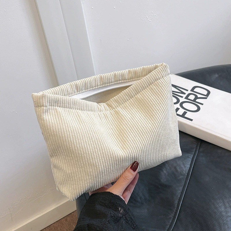 2025 новый вельвет косметическая сумка для женщин ins ветер красная большая емкость помада макияж