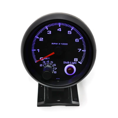 automobile instrument inch 0-11000 Rpm meter - black-blue