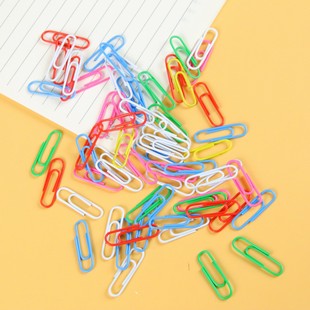 Bagged color paper clip creative office supplies material fixed pin 28mm student stationery paper clip 70 pieces