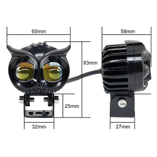 Motorcycle spotlights, owl spotlights, lens two-color laser lights, electric vehicle headlights, external work lights for road paving