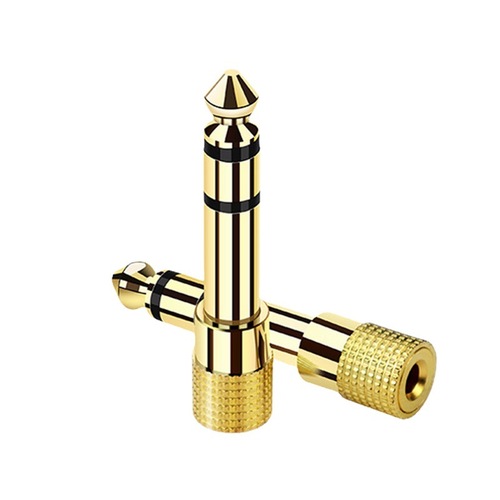 Weige 6.5 to 3.5 gold-plated headphone microphone MIC audio plug 6.5mm male to 3.5mm female adapter