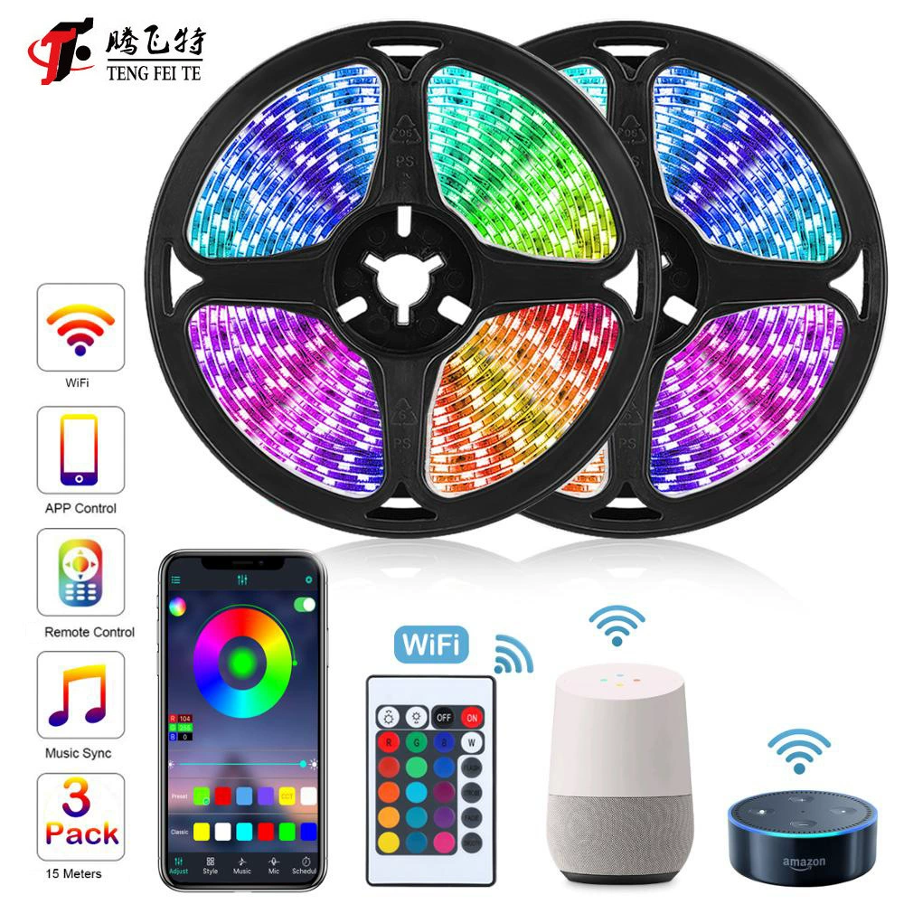 Набор LED ленты 5050RGB 12V умная 24 клавиши WiFi музыка световая полоса 18 светов 30 светов красочное декоративное атмосферное освещение