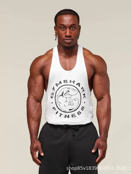 Gymshark New Men's Slim-Fit Sports Casual Running Fitness Basketball Quick-Drying Elastic Sleeveless Vest