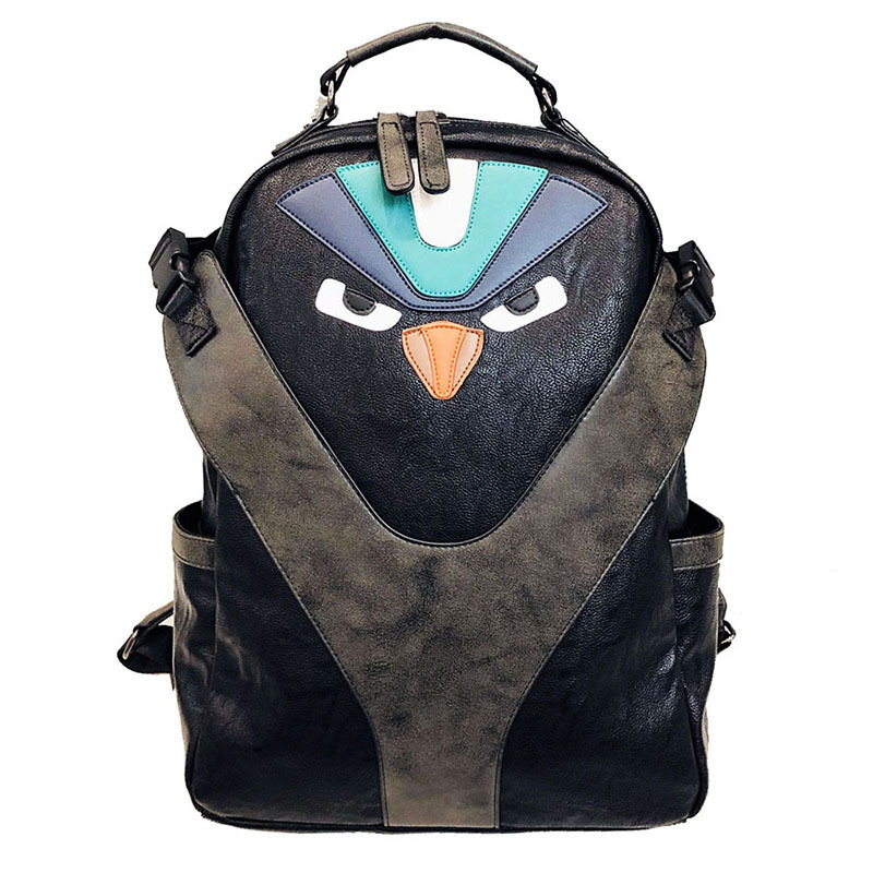 Zaino alla moda, zaino scolastico di grande capacità con motivo Angry Birds, borsa per computer con personalità adatta a tutti, per uomini e donne, 14 pollici, nero_voghion.com