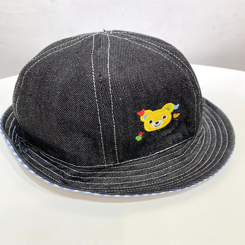 Japanese children's double-sided sun hat with letters