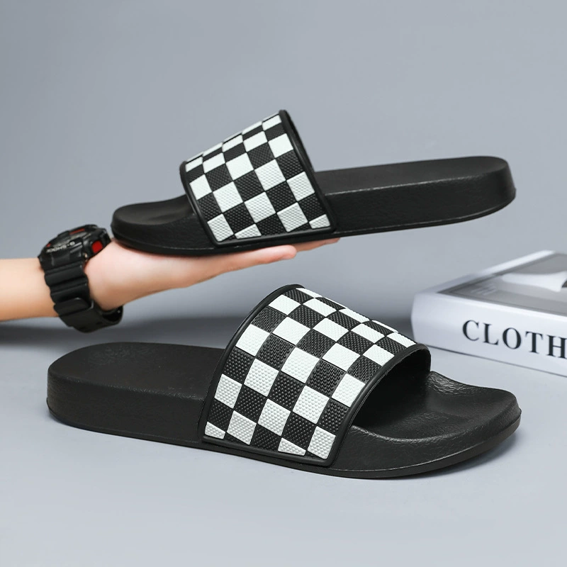 Летняя мужская обувь для путешествий: спортивные и повседневные сандалии с толстой подошвой EVA, крупный размер, в клетку, для активного отдыха