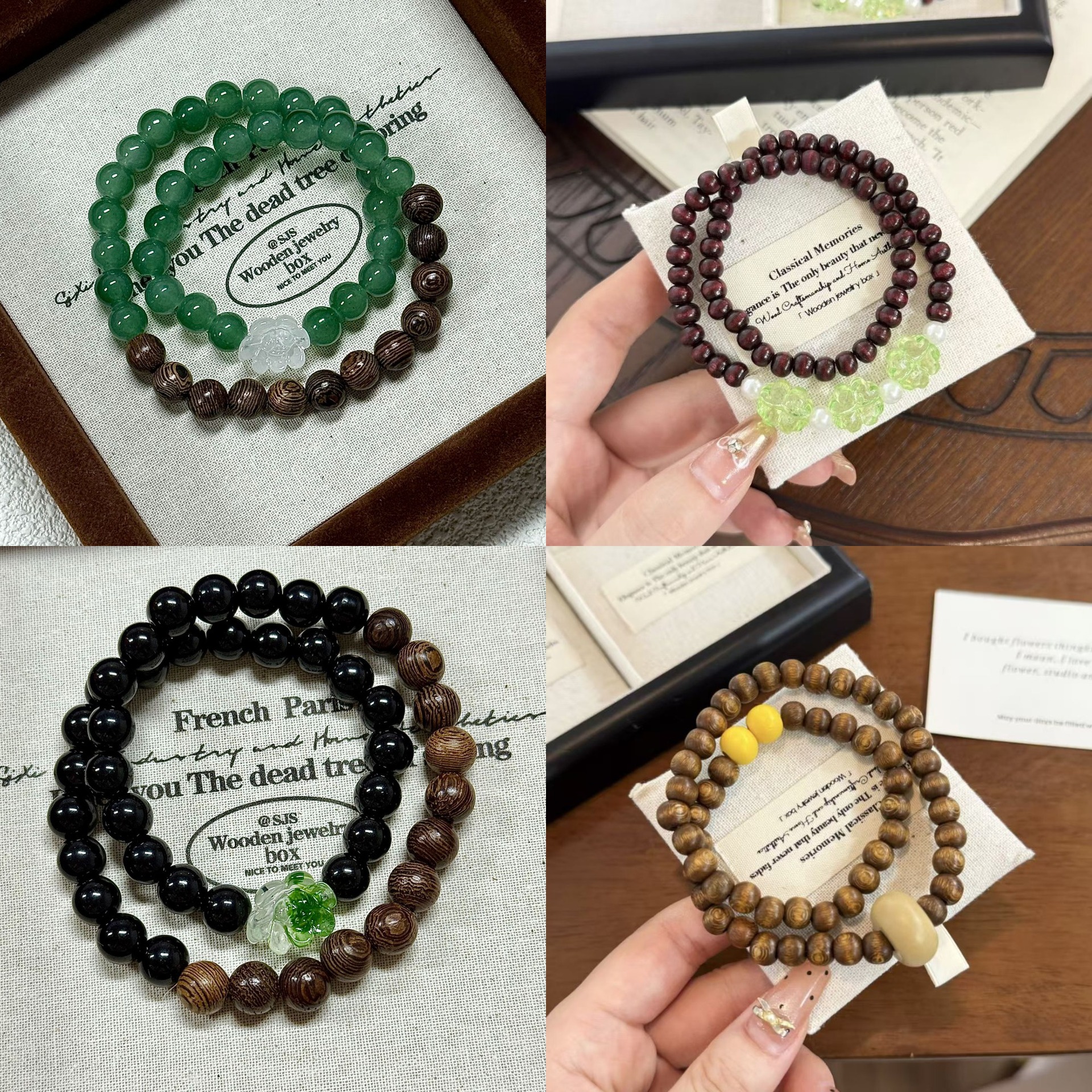 Tiktok Live Wholesale Beaded Bracelet for Men, New Chinese Style, Minimalist Niche Ancient Style Buddhist Beads Versatile Bracelet
