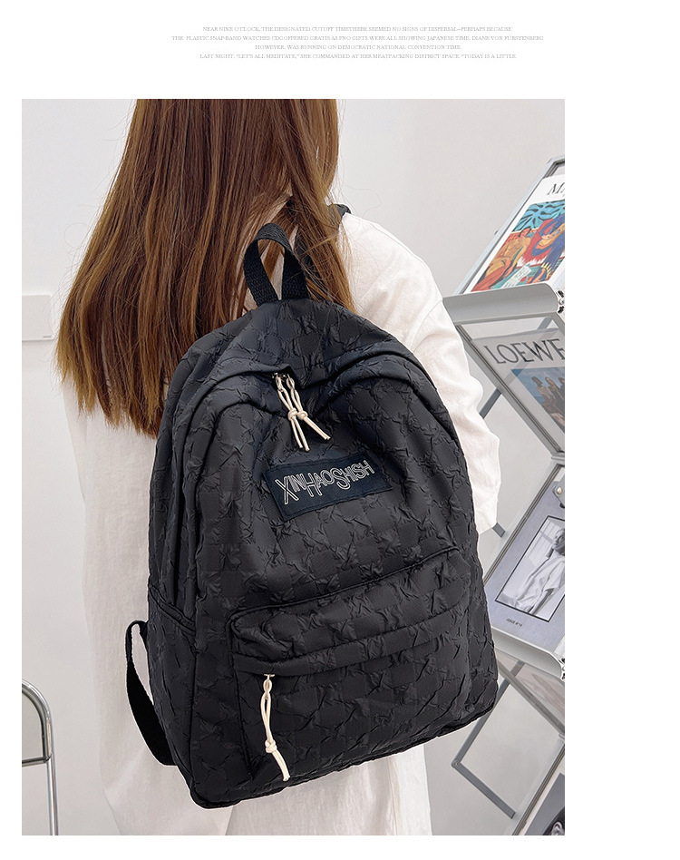 Korean ins artistic trend checkerboard checkered backpack, Japanese Harajuku style fresh and clean high school and junior high school student bag undefined