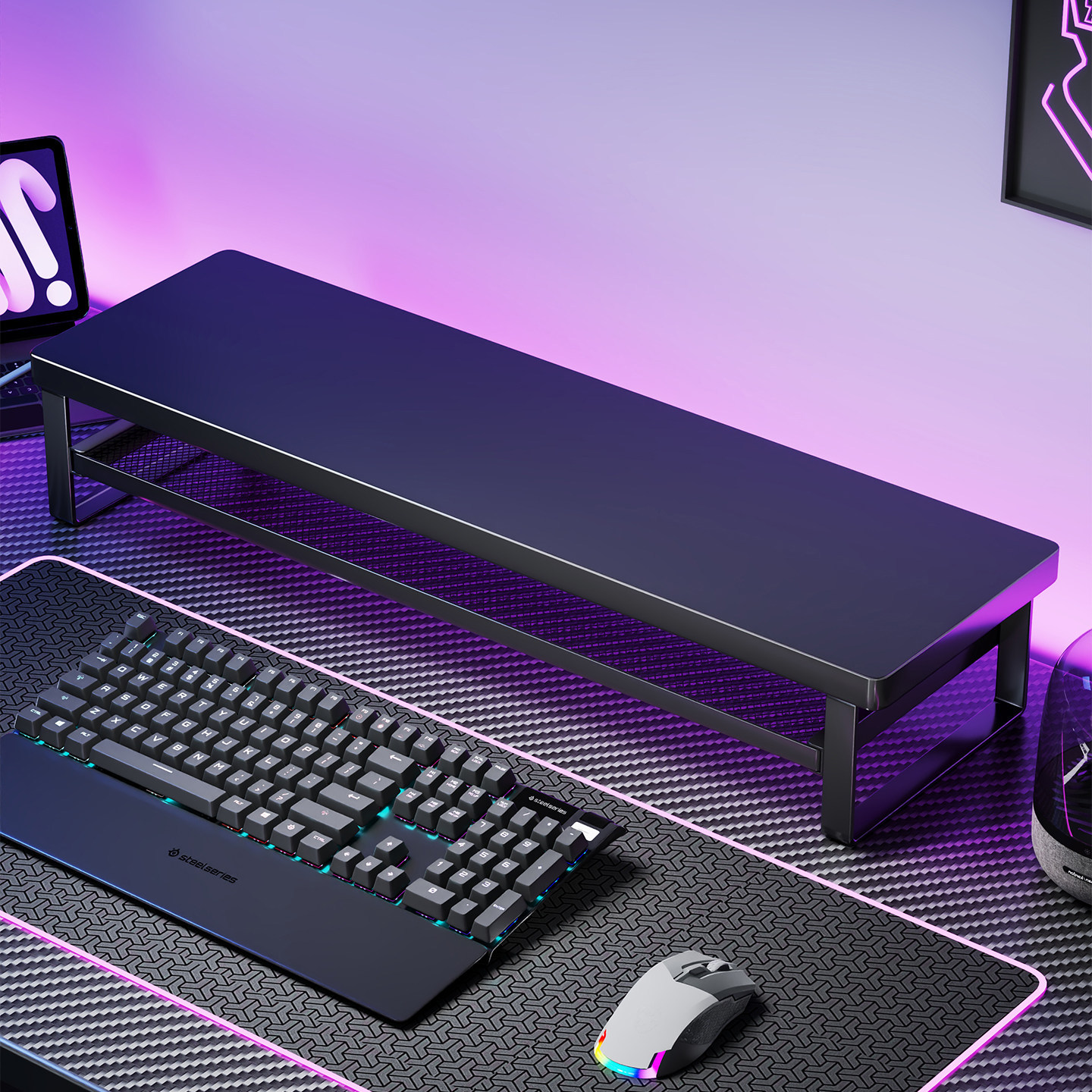 Soporte Elevador para Monitor con Cajón para Escritorio