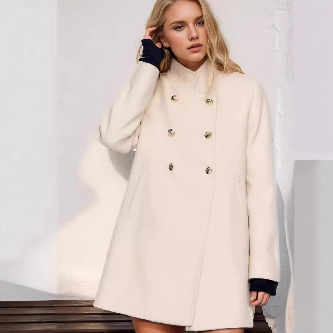 Feminine light luxury winter wool coat秋冬奢华气质女毛呢大衣
