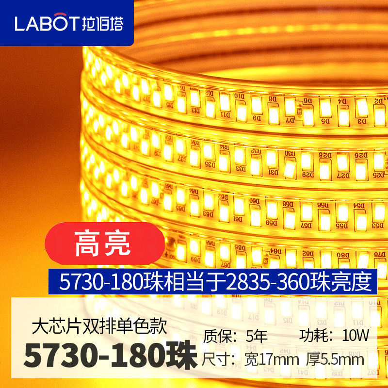 家用户外防水led灯带条超高亮白光灯带室外外墙工地隧道照明220V|undefined