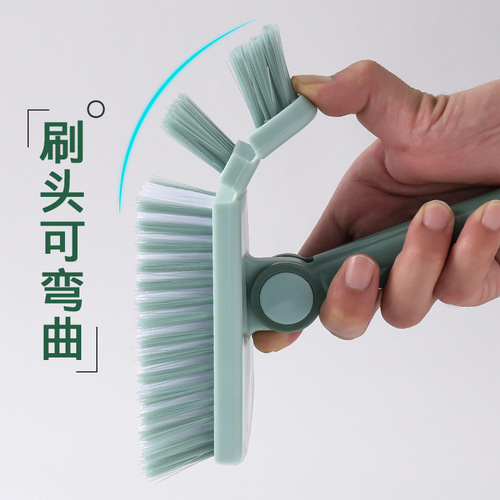 Triangular floor brush long handle hard bristle brush corner gap brush tile toilet bathroom cleaning toilet brush on behalf of