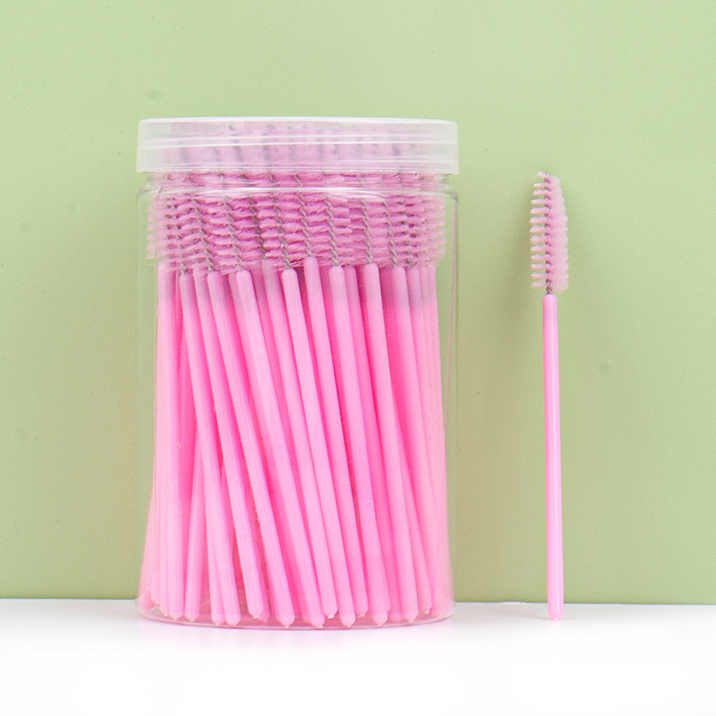 Venta al por mayor desechables barril cepillo de pestañas maquillaje cepillo de maquillaje herramienta portátil espiral pestañas peine rizador de pestañas