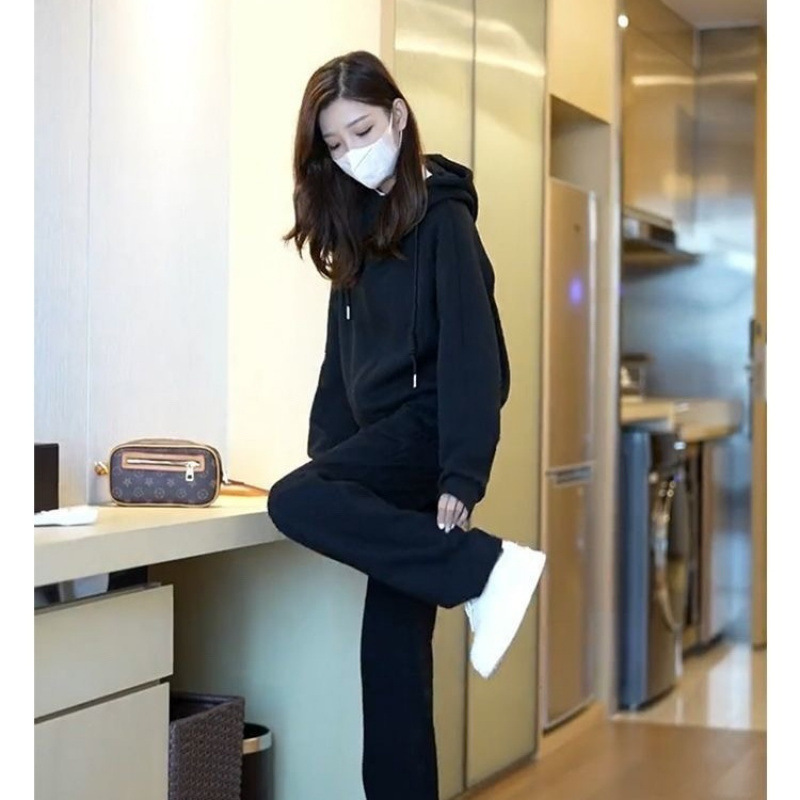 高级感运动服套装女春秋学生韩版宽松显瘦时尚卫衣休闲两件套跑步|undefined